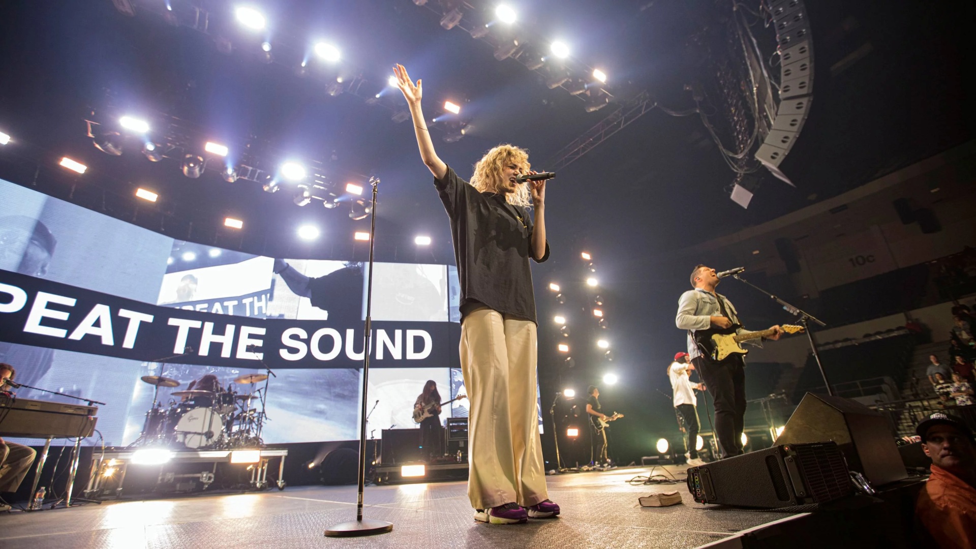 Hillsong United performs in concert in March 2022, weeks after Brian Houston’s resignation.