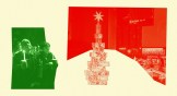 A Christmas tree and candlelight service in China