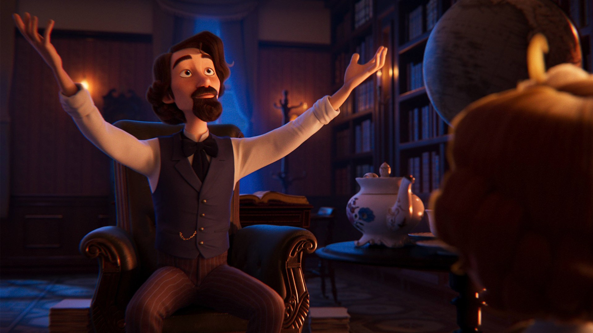 Charles Dickens voiced by Kenneth Branagh in The King of Kings.