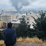 Smoke rises after a reported Israeli strike on a building in Tehran, Iran on June 16, 2025.