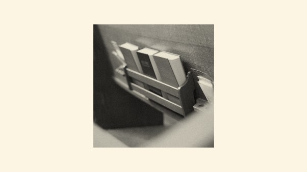 Hymnals in a church pew