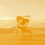 A golden stroller.