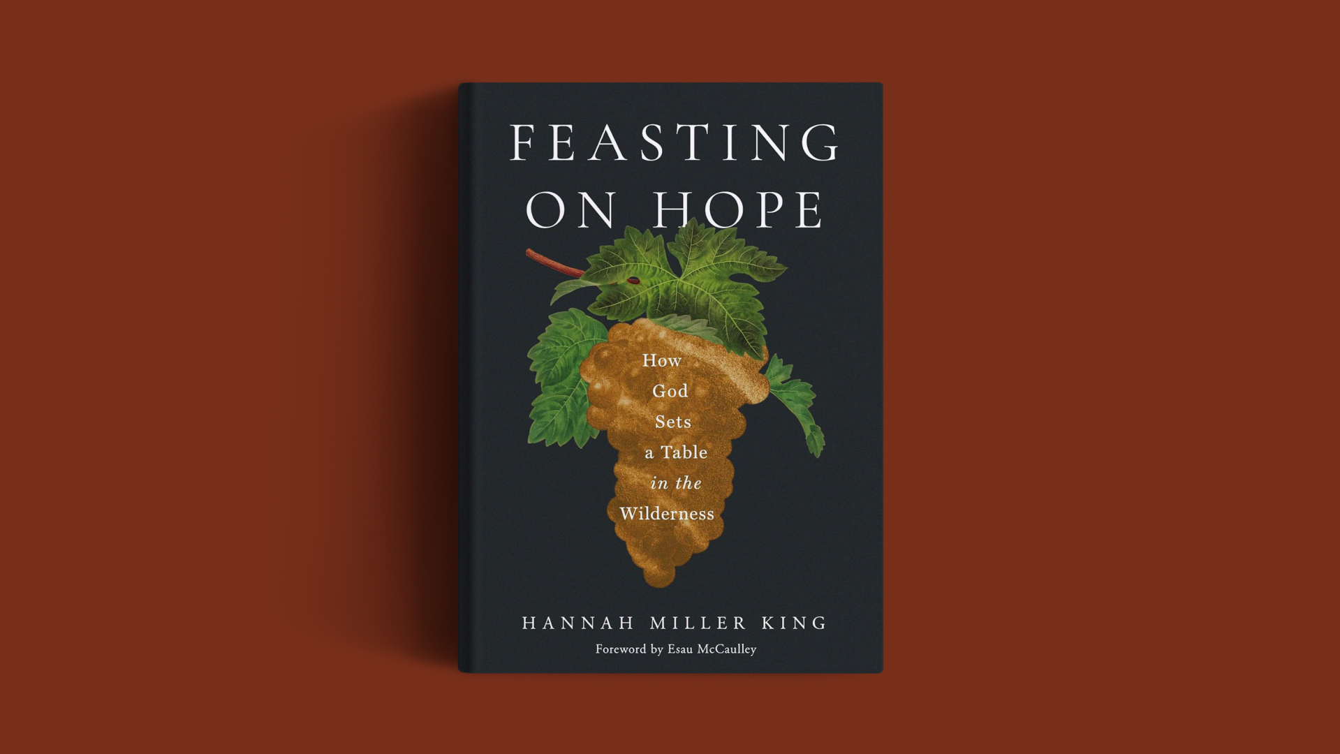 一本置於橘色背景上的書。